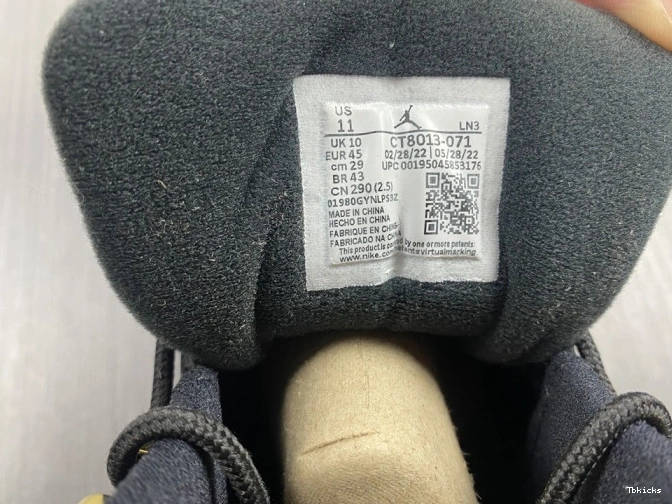 Reps TBK Air Black 12 Taxi CT8013-071 Jordan 0803